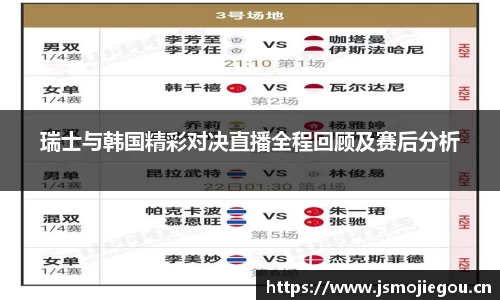 瑞士与韩国精彩对决直播全程回顾及赛后分析